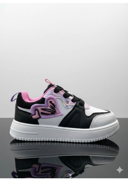 Megan Beyaz - Lila Kız Çocuk Sneaker