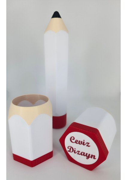 Kalem Kutusu Kalemlik Takımı – Hexa Kalemlik ve Kalem Kutusu 5X5X22CM Altıgen Kalem Kutusu- 6X6X9 cm Kalemlik