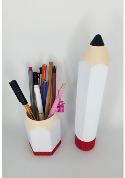 Kalem Kutusu Kalemlik Takımı – Hexa Kalemlik ve Kalem Kutusu 5X5X22CM Altıgen Kalem Kutusu- 6X6X9 cm Kalemlik fiyatları