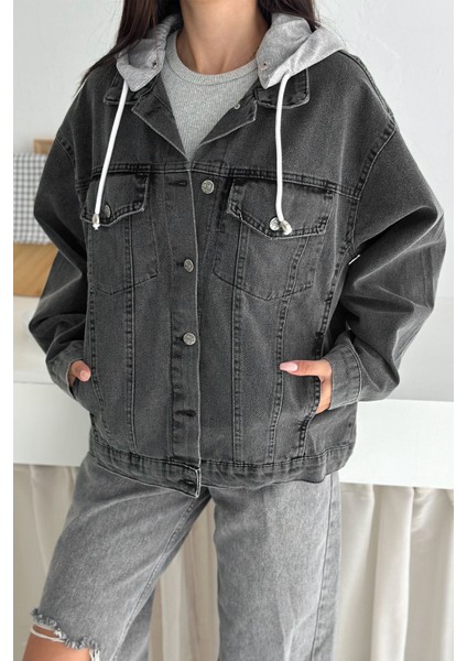 Kadın Oversize Kapüşonlu Cepli Gömlek Ceket – Katmanlı & Rahat Stil fiyatları