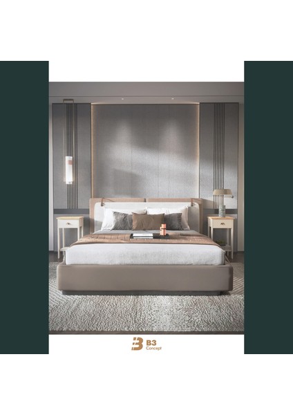 Retro Serisi Özel Tasarım Tek Çekmeceli Yatak Yanı Komodin Safir Meşe - Bej fırsatları