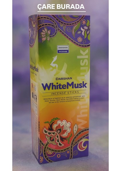 Darshan Incense - White Musk 20'li Çubuk Tütsü (Beyaz Misk)