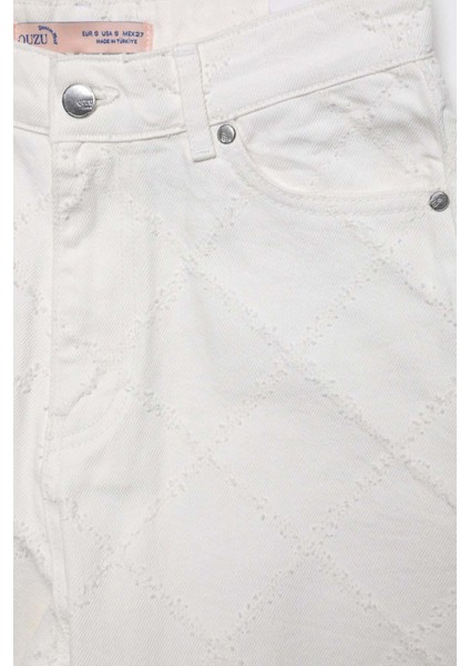 Krem Kadın Jean Pantolon PNT00145 modelleri