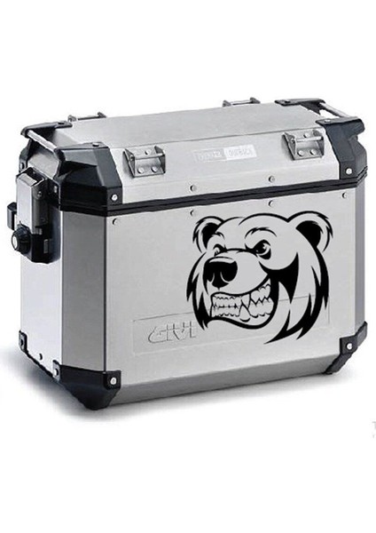 Ayı Desenli Motosiklet Çanta Sticker Etiket Modeli - 5