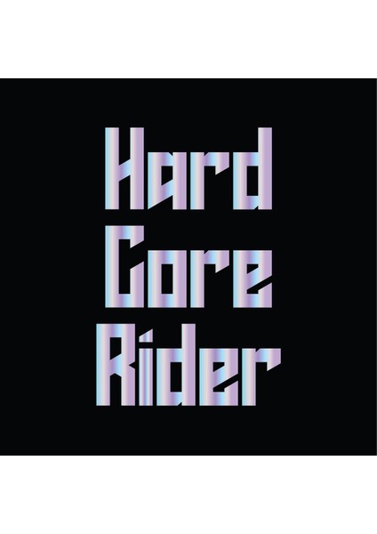 Hologram Motosiklet Hard Core Rider Sticker Etiket Modeli