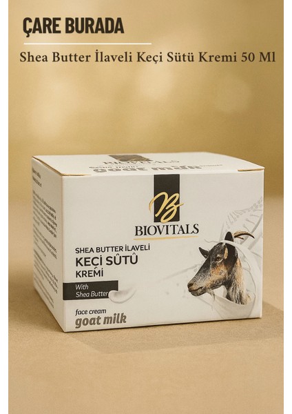 Biovitals - Keçi Sütü Kremi 50 ml (Shea Butter Ilaveli)