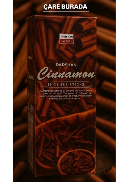 Darshan Incense - Tarçın 20'li Çubuk Tütsü ( & Sevgi & Bolluk)