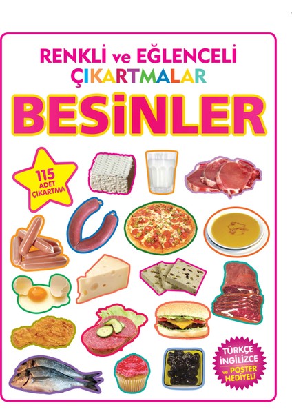 Renkli ve Eğlenceli Çıkartmalar Besinler