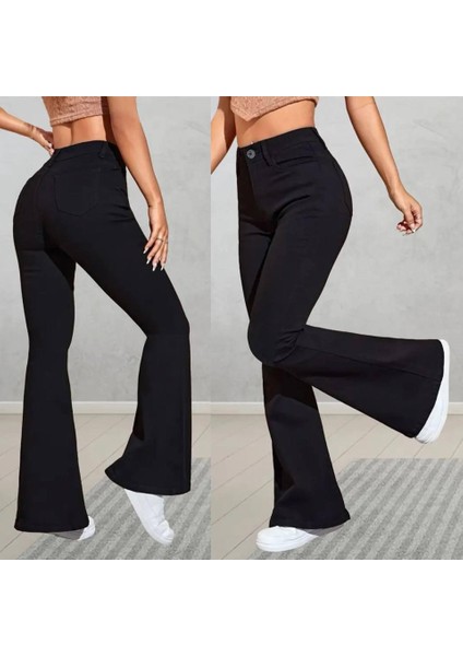 Kadın Yüksek Bel Bol Paça Pantolon