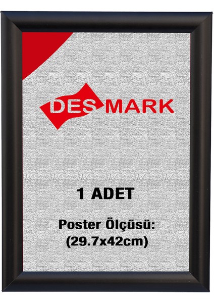 25 mm A3(29.7X42) Gönye Köşe Alüminyum Aç-Kapa Çerçeve – Poster Çerçevesi (Siyah Renk)