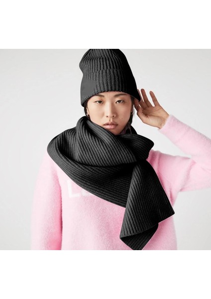 Kadın Yün 2'li Takım Kışlık Atkı Bere Seti