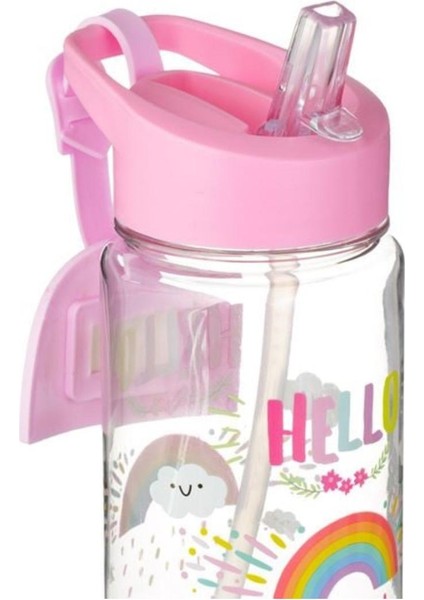 Kız Çocuk Matara Pop Up, Pembe Rainbow, Gökkuşağı Suluk, Isim Etiketli, 440 ml indirimleri