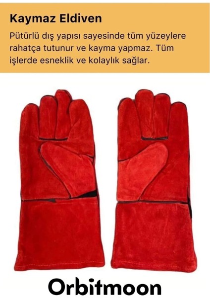 Premium Ürün Kaynak Yangın Için Yanmaz Su Geçirmez Isıya Dayanıklı Eldiven Çok Amaçlı Deri Eldiven fiyatları