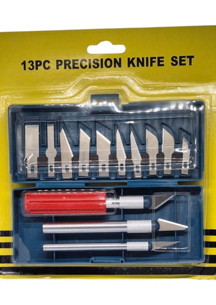 13 Parça Maket Neşter Seti – Hobi, Maket ve El Sanatları Için Çok Amaçlı Kesici Bıçak Seti