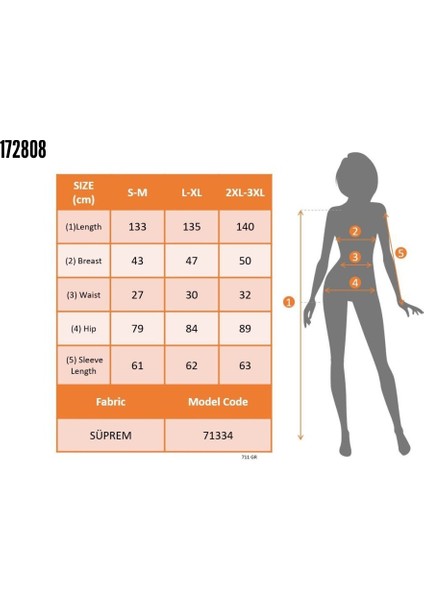 Uzun Kollu V Yakalı Desenli Büyük Beden Süprem Elbise 172807 indirimleri