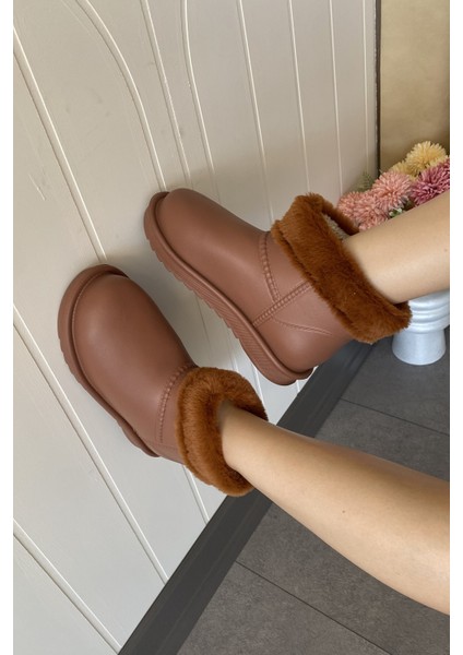 Taba Su Geçirmez Içi Kürklü Kısa Kadın Hafif Yağmur Botu TMD2025200 fiyatları