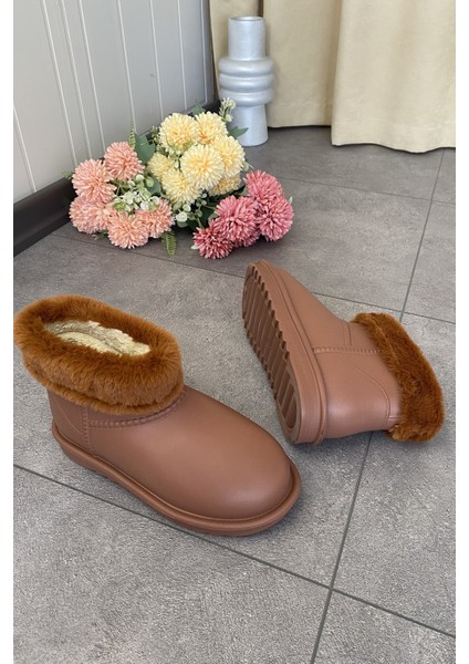 Taba Su Geçirmez Içi Kürklü Kısa Kadın Hafif Yağmur Botu TMD2025200 fırsatları