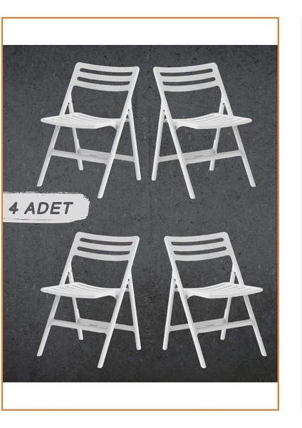 4 Adet Katlanabilir Kamp Piknik Sandalyesi