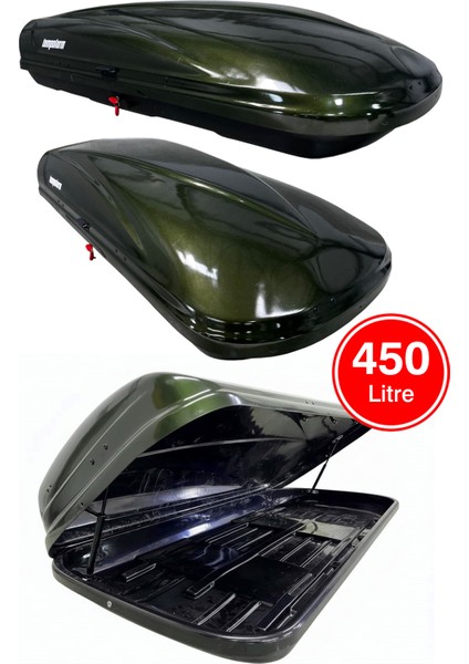 Araç Üstü Port Bagaj – 450 Lt Yeşil