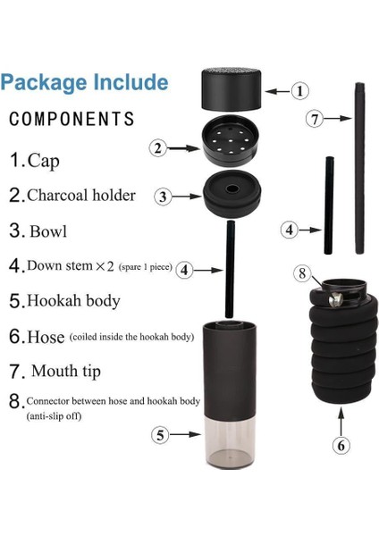 Taşınabilir Portatif Nargile Araba Nargilesi indirimleri