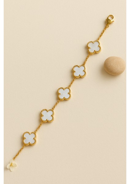 Yonca Detay Paslanmaz Çelik Zarif Bileklik