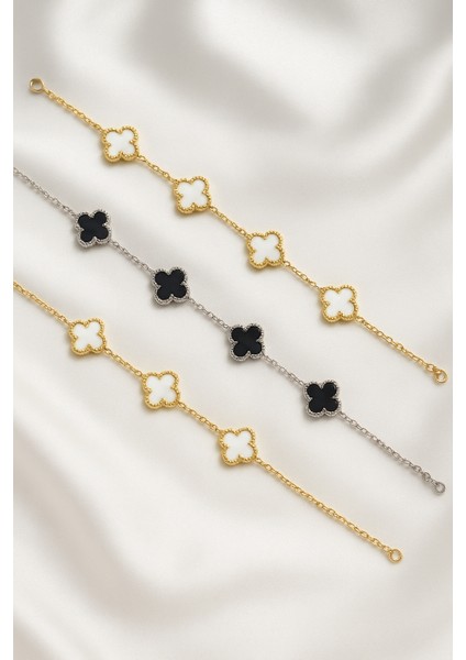 Yonca Detay Paslanmaz Çelik Zarif Bileklik modelleri