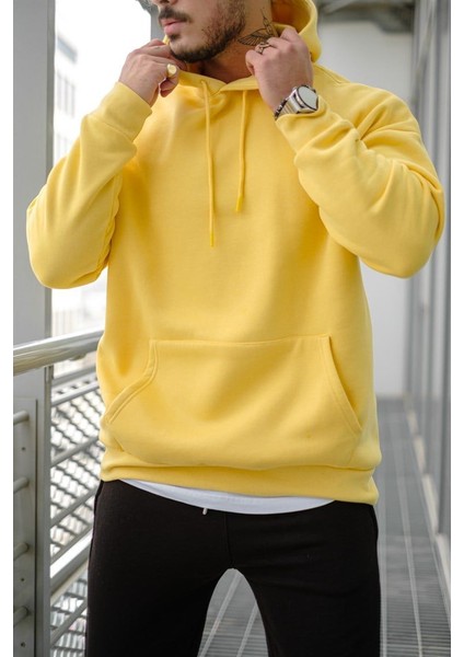 Kapüşonlu Kanguru Cepli Oversize Sweatshirt