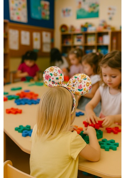 Beyaz Çiçek Desenli Fiyonk Taç fırsatları