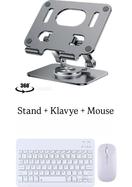 Lenovo Tab M10 TB328FU Uyumlu Stand Klavye ve Mouse Set
