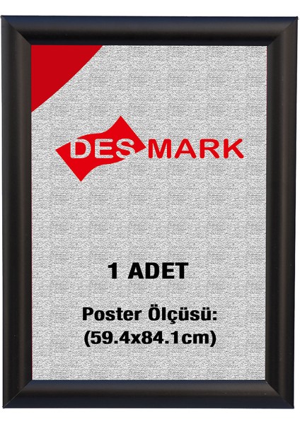 25 mm A1(59.4X84.1) Gönye Köşe Alüminyum Aç-Kapa Çerçeve – Poster Çerçevesi (Siyah Renk)