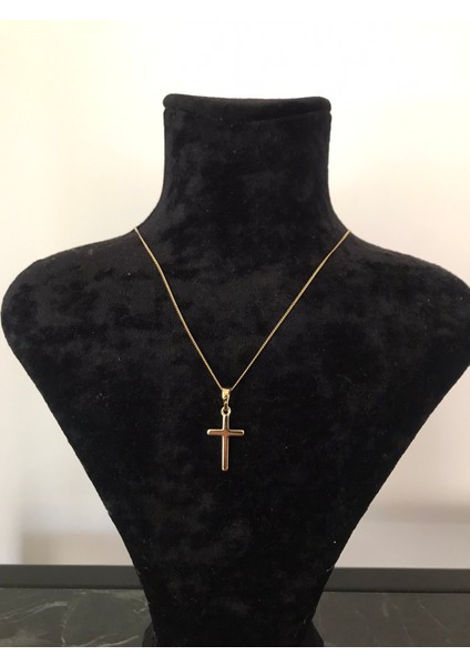 PASLANMAZ ÇELİK GOLD İNCE ZİNCİRL PARLAK SADE MODEL HAÇ KOLYE modelleri