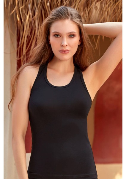 Berrak 2007 Kalın Askılı Sırtı Çarpaz Askı Detaylı Rambo Atlet