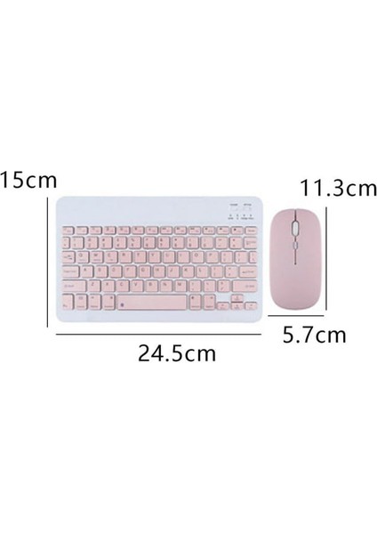 iPad Mini 1-2-3-4-5-6-7 Uyumlu Stand Klavye ve Mouse Set