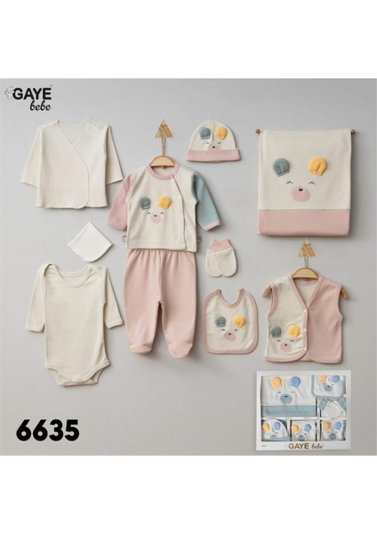 Gaye Bebe Ayıcık Kulak Detaylı 0-3 Ay 10 Lu Hastane Çıkış Zıbın Takımı