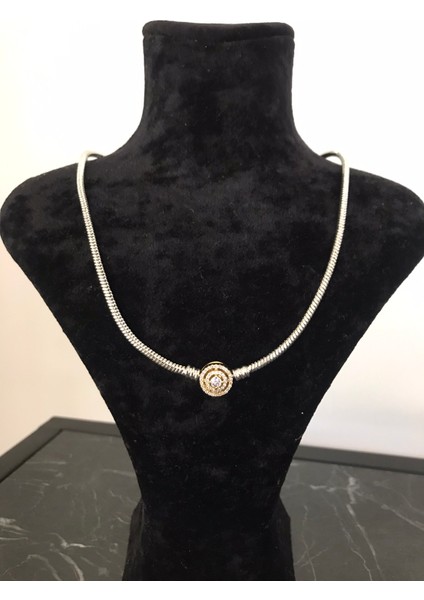 Paslanmaz Çelik Kalın Zincirli Yuvarlak Model Gold Deteylı Parlak Charm Kolye fiyatları