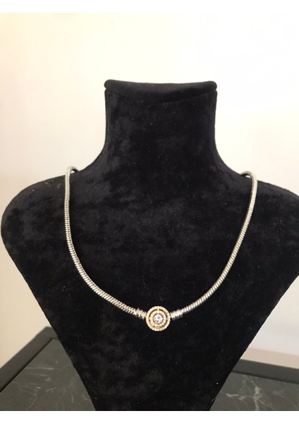 Paslanmaz Çelik Kalın Zincirli Yuvarlak Model Gold Deteylı Parlak Charm Kolye modelleri