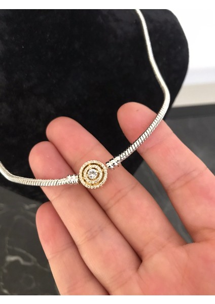 Paslanmaz Çelik Kalın Zincirli Yuvarlak Model Gold Deteylı Parlak Charm Kolye fırsatları