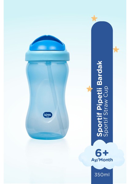 Mavi 350 ml Pipetli Şık Bardak, Günlük Kullanıma Uygun ve Ergonomik Tasarım fiyatları