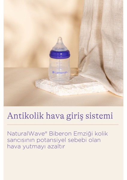 Şeffaf 160 ml Biberon ve Naturalwave® Emzik, 1 Ay+ Güvenle Kullanın fırsatları
