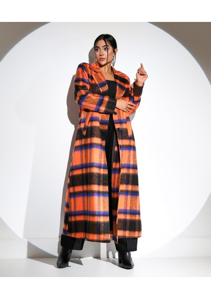 Yün Karışımlı Tam Boy Astarlı Uzun Kaban