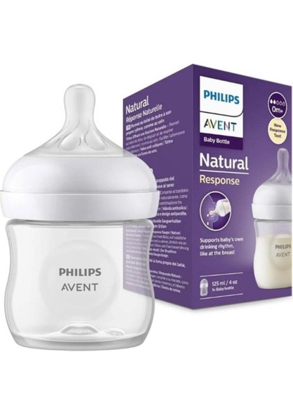 Şeffaf Doğal Tepki Biberon 125ML 0+ Için Ideal, Güvenli ve Kullanışlı Tasarım