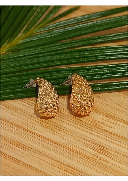 Bronz Renk Lüks Gösterişli Figürlü Küpe