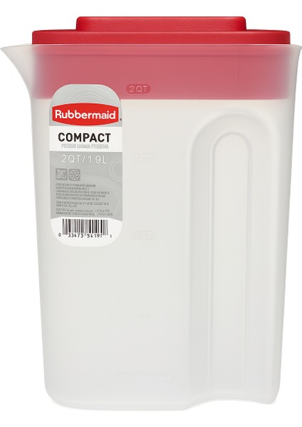 Compact 1.9 Litre Sürahi – Kırmızı Kapak, Bpa Free modelleri