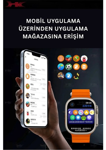 Watch Hk 11 Ultra 3 Amoled Akıllı Saat Iphone ve Android Tüm Telefonlara Uyumlu fırsatları