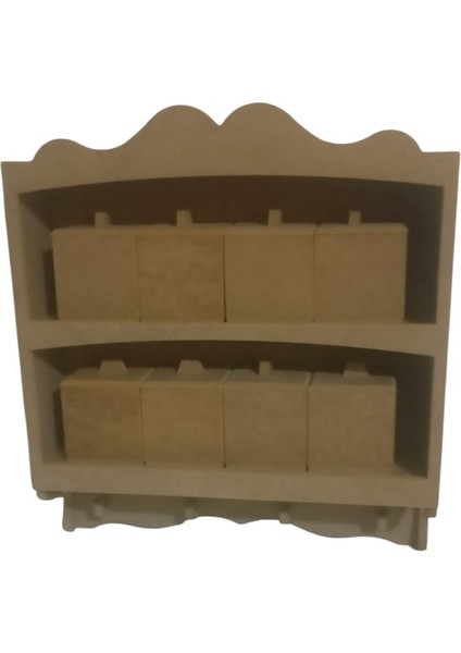 Ahşap 8 Bölmeli Baharatlık – Raflı ve Kapaklı Düzenleyici fiyatları