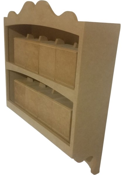 Ahşap 8 Bölmeli Baharatlık – Raflı ve Kapaklı Düzenleyici indirimleri