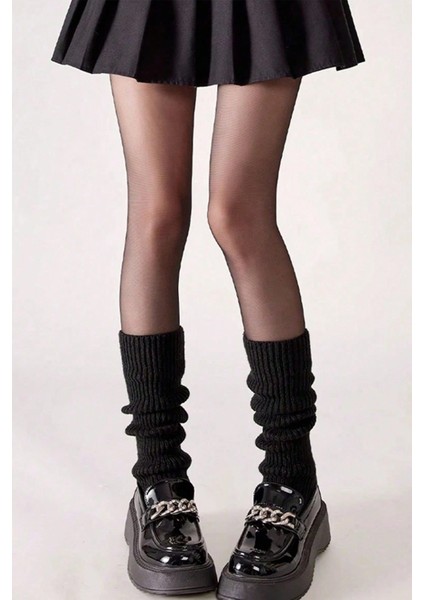 Siyah %100 Akrilik Üst Kalite Triko Örgü Çorap Tozluk modelleri