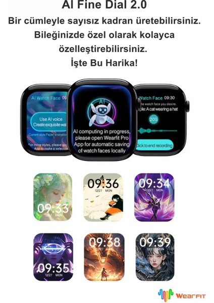 Watch Hk 11 Pro Max Amoled Akıllı Saat Iphone ve Android Tüm Telefonlara Uyumlu fırsatları