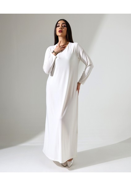 Büyük Beden Esnek Uzun Elbise