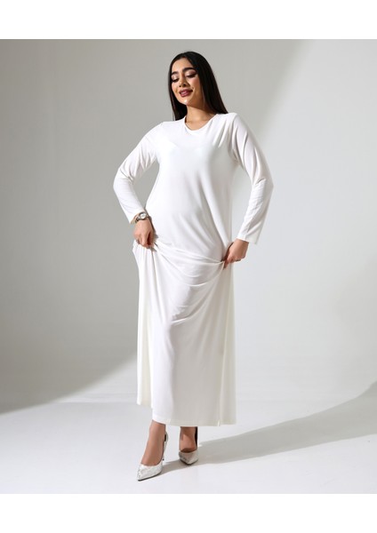Büyük Beden Esnek Uzun Elbise